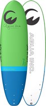 Aqua Inc. AROUNA Softtop Surfboard - 7'0" x 23" - Groen - Tri-Color Design, Ideaal voor Beginners - Inclusief Soft PU Vinnen