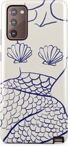 BURGA Telefoonhoesje voor Samsung Galaxy Note 20 - Schokbestendige Hardcase Hoesje - Marine Muse