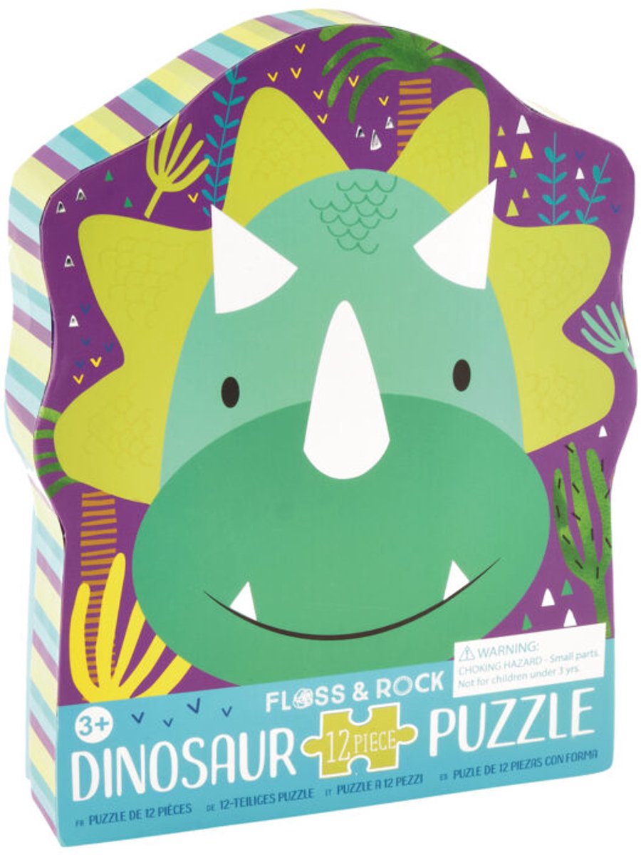Floss & Rock Puzzel Dino - 12 stukjes - Voor kinderen vanaf 3 jaar