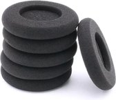 Ibley Zachte foam oorkussens 50mm - 6 stuks / 3 paar - universeel geschikt - Spons oordop kussens - voor hoofdtelefoons - Zwart