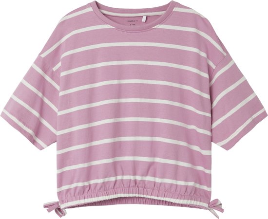 Name it t-shirt meisjes - roze - NKFfunion - maat 146/152