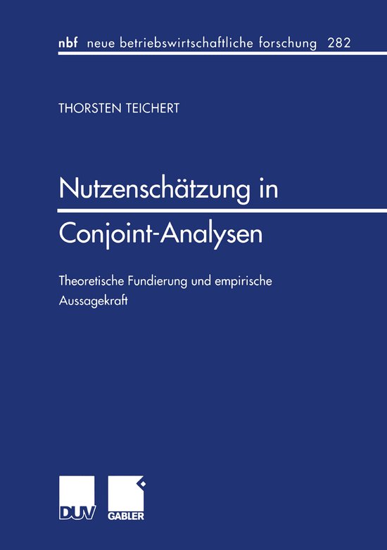 Nutzenschätzung in Conjoint-Analysen - cover
