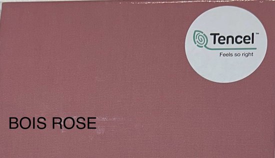 Hoeslaken Tencel - Katoen 180x200 kleur Bois Rose