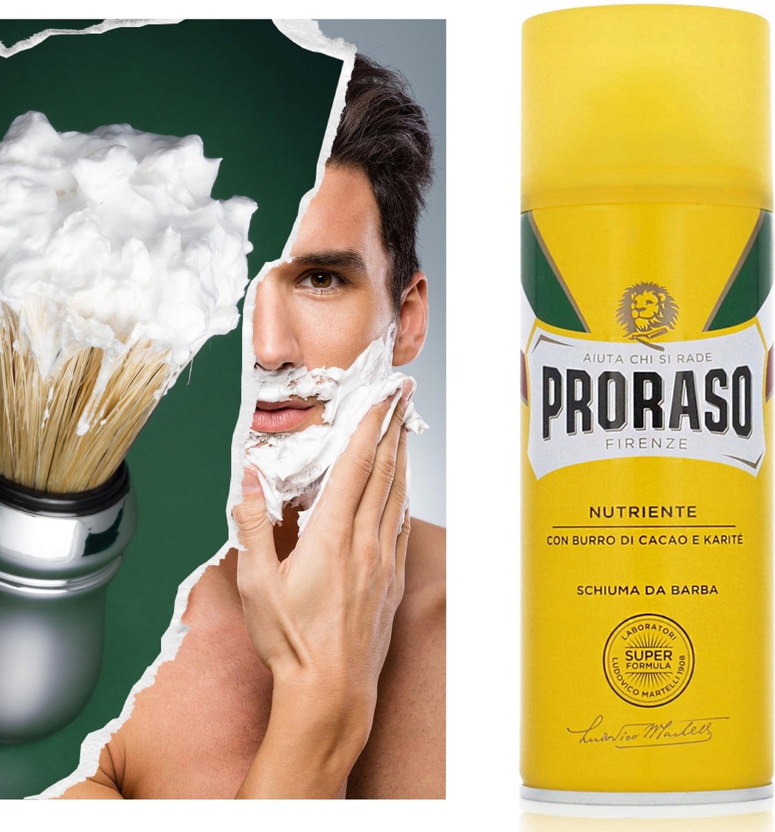 Goedkoopste Proraso - Scheerschuim voor Droge Huid met Cacao- en Sheaboter, 400ml