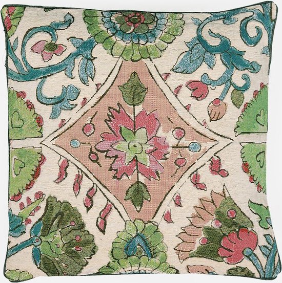 Sissy-Boy - Multicolour kussen met botanic garden embroidery