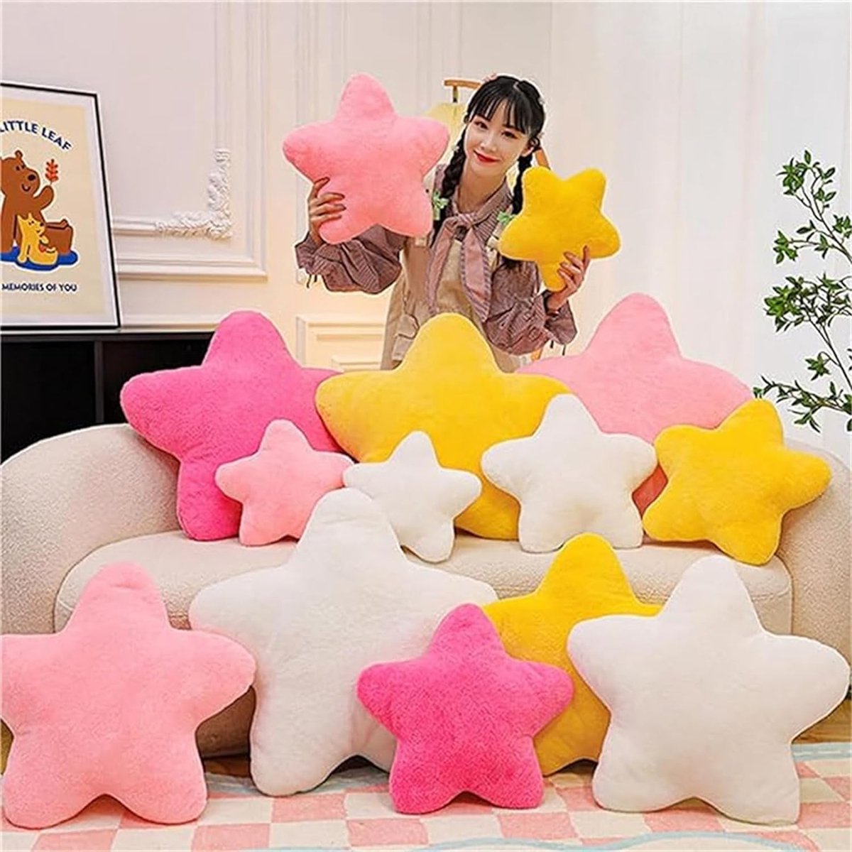 Coussin Papillon En Peluche Douce Pour Enfant - Décoratif Et Confortable, Chambre Enfant, Bleu