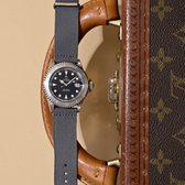 B&S Nylon Horlogeband Luxury - Safari Grijs Canvas - 20mm