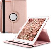Draaibare Bookcase - Geschikt voor oude iPad Hoes 2e, 3e, 4e Generatie - 9.7 inch (2011,2012) Roze Goud