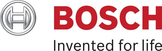 Bosch logo met de tekst 'BOSCH Invented for life'.