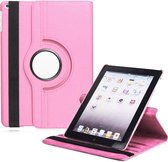 Draaibare Bookcase - Geschikt voor iPad Hoes 7e, 8e, 9e Generatie -10.2 inch (2019,2020,2021) - Zacht Roze