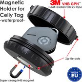 Made IN EU Celly FMI Tracker Magneet Houder Waterbestendig Met Zip Tie & 3M VHB Sticker