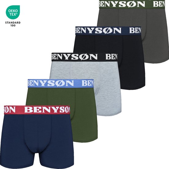 YANZHAO Boxershorts voor heren, comfortabele katoenen boxershorts voor heren, zacht los ademend ondergoed, verpakking van 6 stuks, 6 Verpakking-1, XL