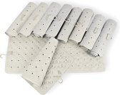 Pack économique : Set de 10 pièces tapis antidérapant Douche Grijs | 100% caoutchouc naturel | 76x36cm | Pour chaque salle de bains hygiénique