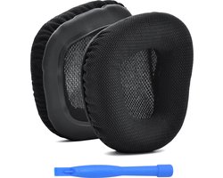 MMOBIEL Oorkussens voor Corsair Void Elite Wireless / Pro / SE / Surround / Elite / Void, Wired & Wireless RGB Gaming Hoofdtelefoon - Mesh Fabric Koptelefoon Oorkussens - Zwart