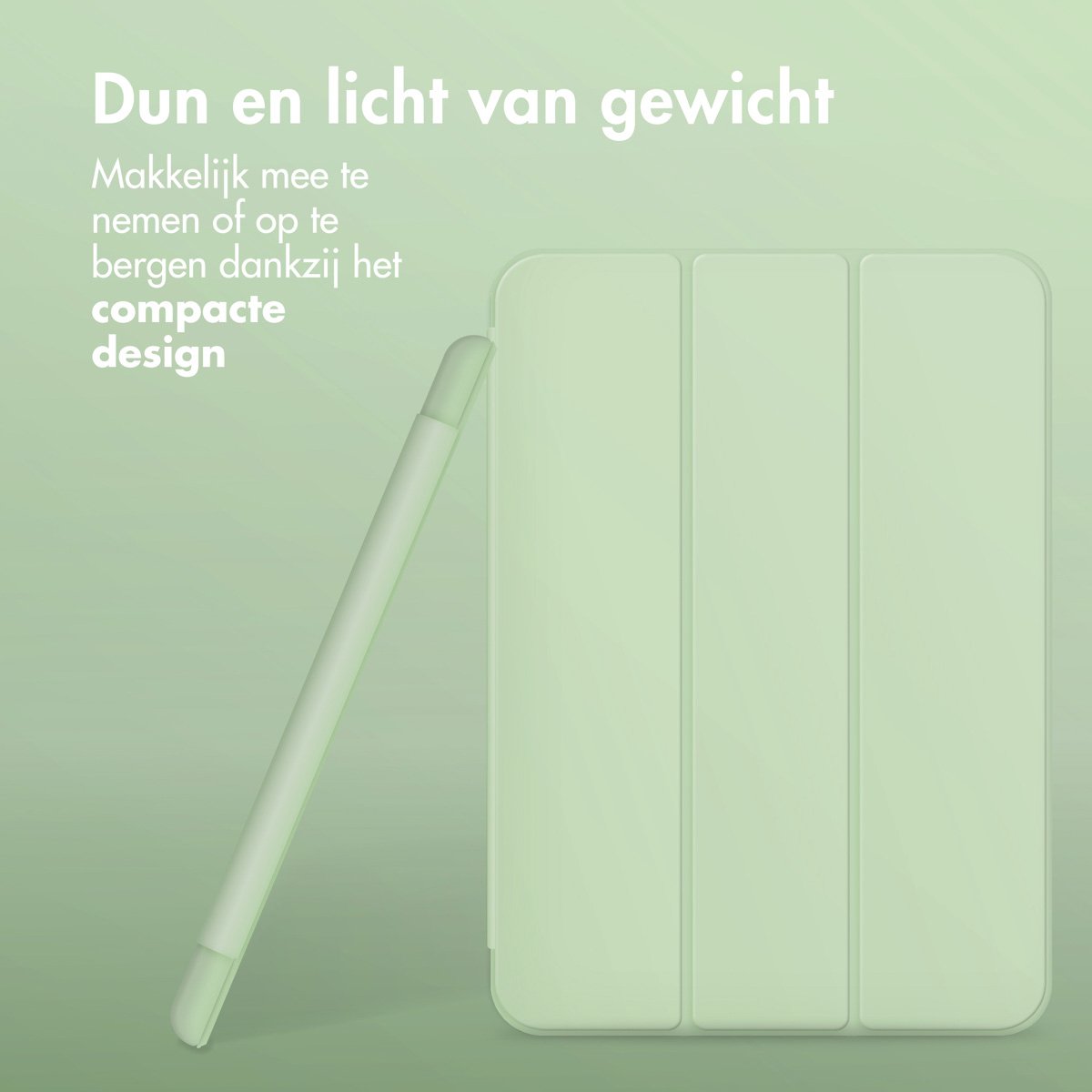 Accezz Tablet Hoes Geschikt voor iPad 9 (2021) 9e generatie / iPad 8 (2020) 8e generatie / iPad 7 (2019) 7e generatie - Accezz Smart Silicone Bookcase - Lichtgroen