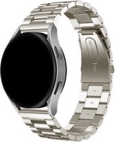 Luxe RVS metalen schakelband - 20mm - Starlight - Smartwatchband voor Samsung Galaxy Watch 42mm / Active / Active2 40 & 44mm / Galaxy Watch 3 41mm / Galaxy Watch 4 - Classic / Galaxy Watch 5 - Pro / Galaxy Watch 6 - Classic / Gear Sport