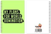 Grappig Stationair Kladblok | Leraar Notebook | Mijn plannen voor wereldheerschappij | Novelty Planner Gift | NBH26 Kladblok