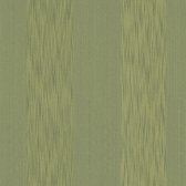 Strepen behang Profhome 956604-GU textiel behang gestructureerd met strepen mat groen 5,33 m2