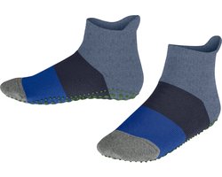 FALKE Colour Block antislip noppen katoen huissokken kinderen blauw - Maat 27-30