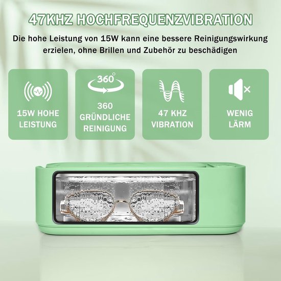 Nettoyage de Bijoux - Nettoyant Bijoux - Nettoyant pour bijoux - Appareil de Nettoyage de Bijoux - Cleaner à ultrasons - Nettoyeur à ultrasons