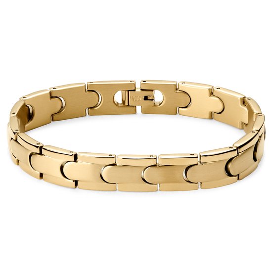 Bracelet à fermoir en titane doré