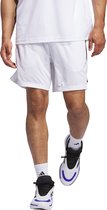 adidas Performance Legends 3-Stripes Basketbalshort - Heren - Wit- XS 7"