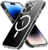 Backcover geschikt voor: iPhone 15 Pro Max - Compatibel met Magsafe - Magnetisch Hoesje - Magsafe Case - Doorzichtig