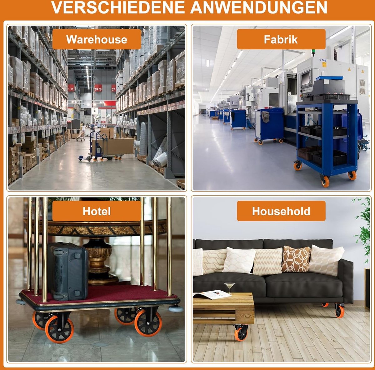 Vind 125 mm zwenkwiel met rem op - april 2026