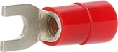 KLEMKO geïsoleerde vorkkabelschoen M3 voor 0,5-1,5 mm² PVC - rood per 100 stuks (100200)