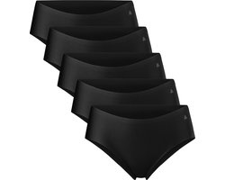 DANISH ENDURANCE Naadloze Hipsters voor Dames - Sporten & Iedere dag - 5-pack- Zwart - Maat XXL