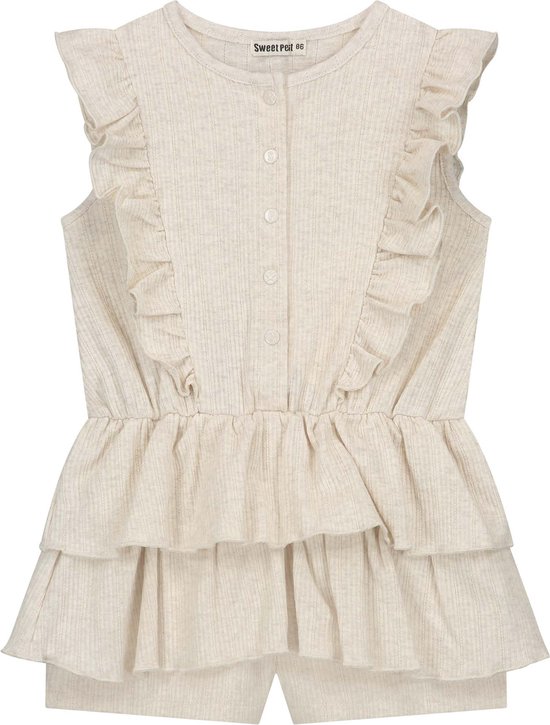 Sweet petit peuter jumpsuit - Meisjes - Soft Ecru Melange