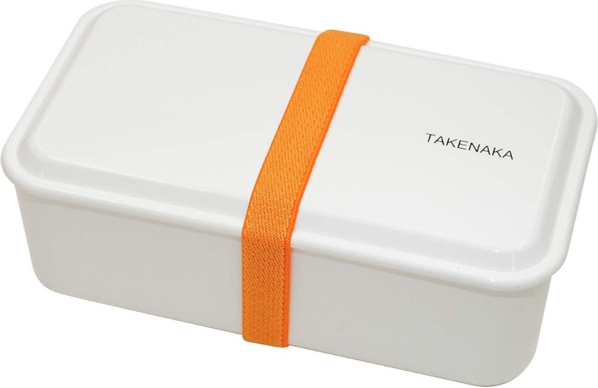 TAKENAKA Bento Snack Box Coconut White milieuvriendelijke lunchbox gemaakt in Japan, BPA- & rietvrij, 100% recyclebaar plastic flesgebruik, magnetron- en vaatwasmachinebestendig, Bentobox rechthoekig W19xD10.5 xH6.85cm 940ml (Kokos Wit)