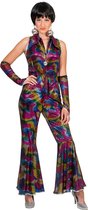 Disco Jumpsuit Regenboog Glitter Dames Kelly - Maat 36-38