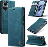 Caseme - Telefoonhoesje geschikt voor Oppo Reno 10 / 10 Pro - Wallet Book Case - Met Magnetische Sluiting - Blauw