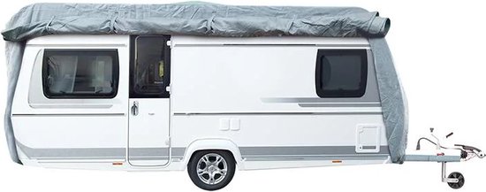 ProPlus Caravanhoes - 4-laags SFS-stof - Waterdicht - 366-427 cm - Grijs van ProPlus — afbeelding 4