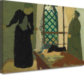 Het Naaiatelier van Madame Vuillard - Édouard Vuillard wanddecoratie - Personen schilderij - Schilderijen canvas Oude Meesters - Landelijke schilderijen - Canvas keuken - Muurkunst 90x60 cm