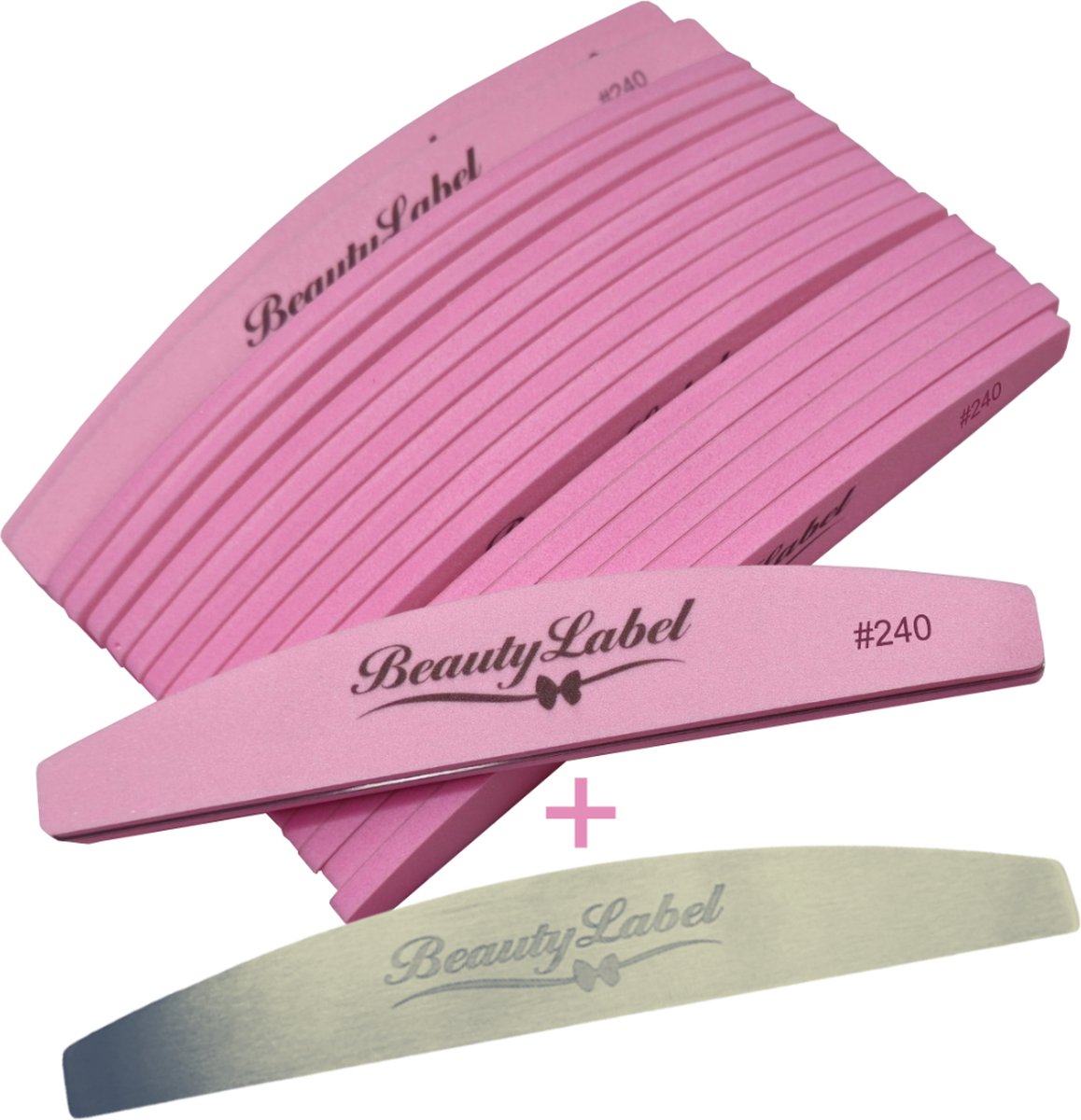 Goedkoopste Beauty Label Hygiëne Buffer Vijlen 20 stuks Metal Handle - 180 gritt