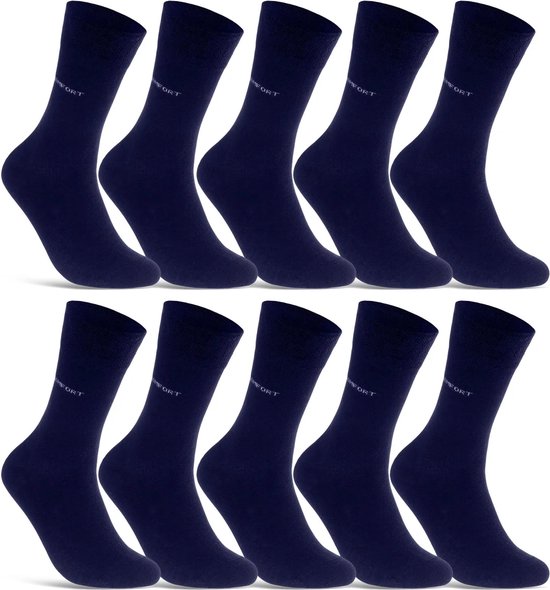 12 paar | Blauwe diabetes sokken | zonder knellende boord