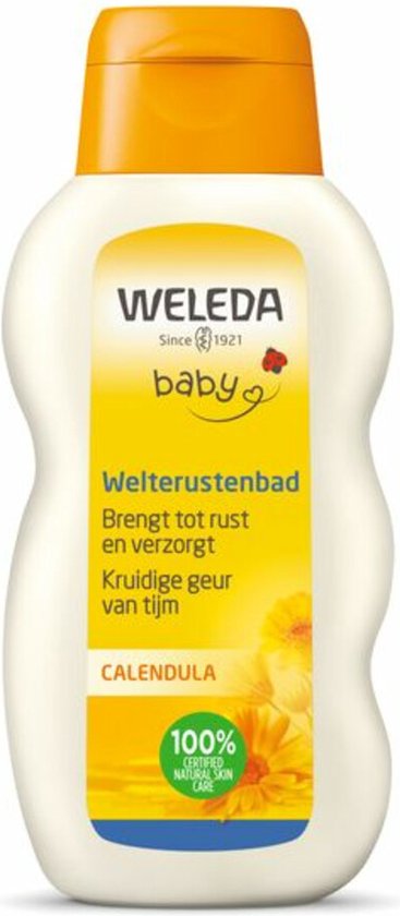 Foto: Weleda welterustenbad baby kind 200ml calendula 100 natuurlijk