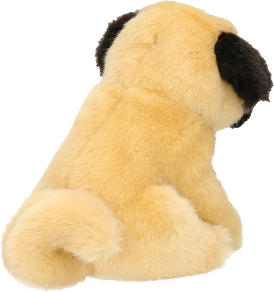 Hermann Teddy Knuffeldier hond Mopshond - pluche - premium knuffels - beige - 15 cm