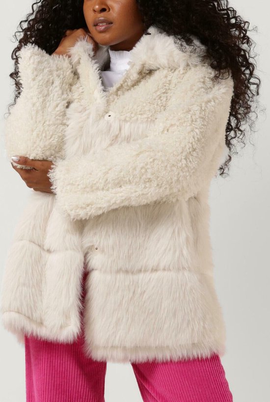 Beaumont Soft Fur Mix Jacket Jassen Dames - Winterjas - Creme - Maat 40