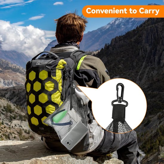 UUYYEO Lot De 5 Petits Sacs En Maille Noire En Nylon Avec Cordon De Serrage - Sacs De Rangement En Maille Filet Avec Fermeture à Cordon, Noir/blanc