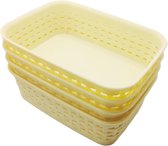 Plastic lade-organizer 4-pack lade-organizer voor keukenmanden wasknijpers organizer lades badkamer organizer lades (geel)