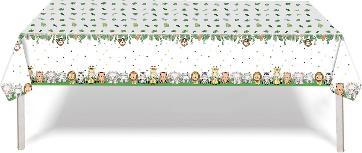 Tafelkleed Verjaardag Versiering Tafelloper Plastic Tafelzeil Jungle Feest Tafellaken Xl Formaat 137*274cm