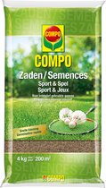 COMPO Gazonzaden Sport & Spel - voor intensief gebruikte gazons - zak 4 kg (200 m²)
