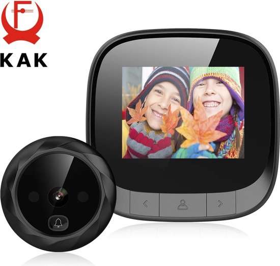 Deurspion - Kijkgat Camera - Deurbel met Camera - Beveiliging - Met LCD Scherm - Infrarood nachtzicht - Automatische Foto's van BluMill — afbeelding 2