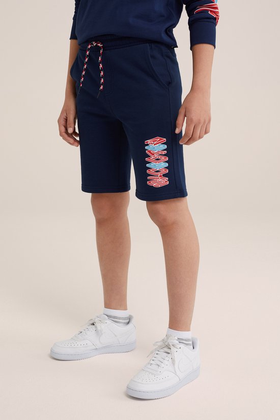 WE Fashion Jongens sweatshort met opdruk