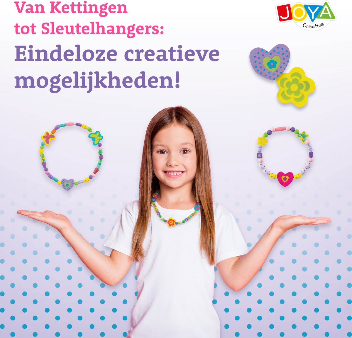 Joya Creative Set van 142 Houten Kralen en Sieradenonderdelen – Sieraden Maken voor Kinderen – FSC-gecertificeerde Kralenset voor Armbandjes en Kettingen – Inclusief Houten Opbergdoos – Multicolor — afbeelding 6
