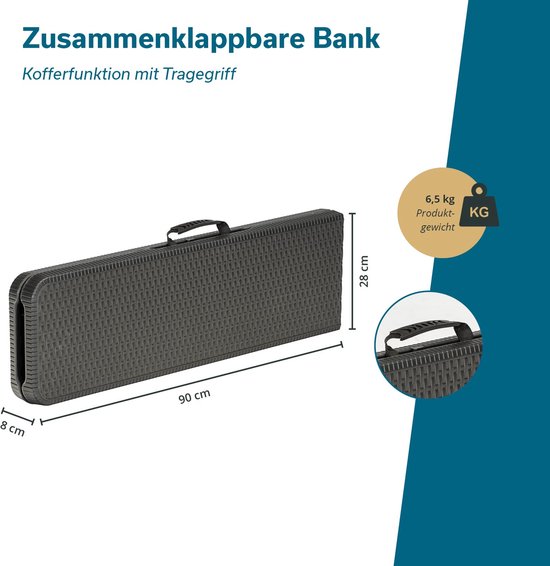Skandika Tobro Tavolo da campeggio pieghevole | piano in bambù, regolabile in altezza, capacità di carico di 100 kg, resistente alle intemperie, borsa per il trasporto (120x70x70cm