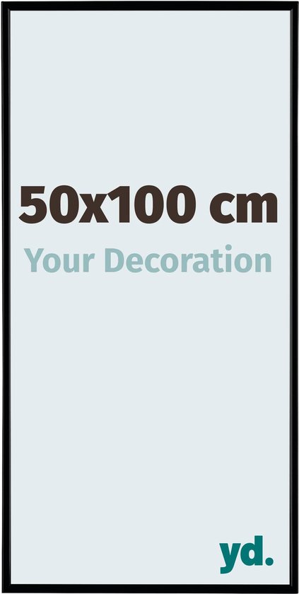 Your Decoration - Fotolijst 50x100 cm - Kunststof - Zwart Mat - Evry